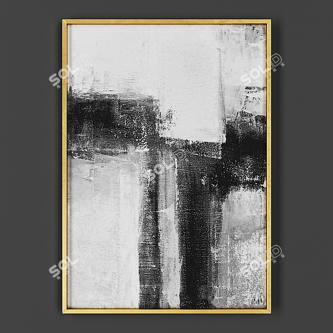 Elegant Framed Artwork 3D model image 1