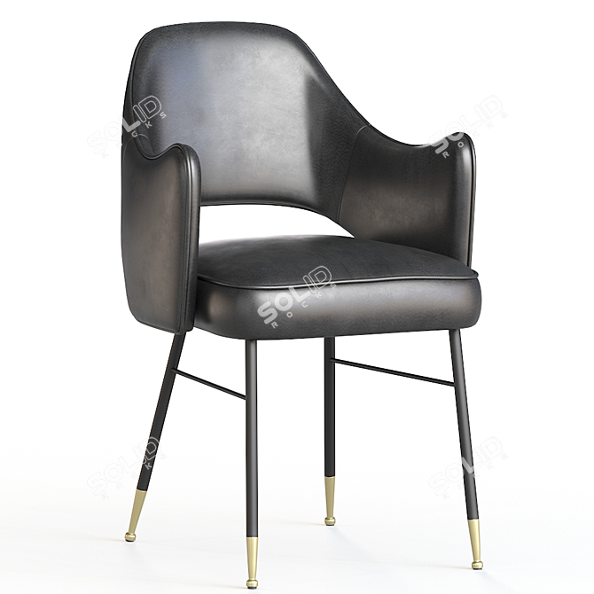 Contemporary Rigby Chair: Stylish, Versatile, and Comfortable 3D model image 3