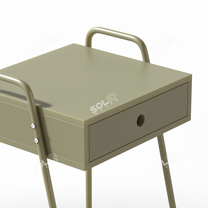 Jysk Stavern Olive Bedside Table 3D model image 2