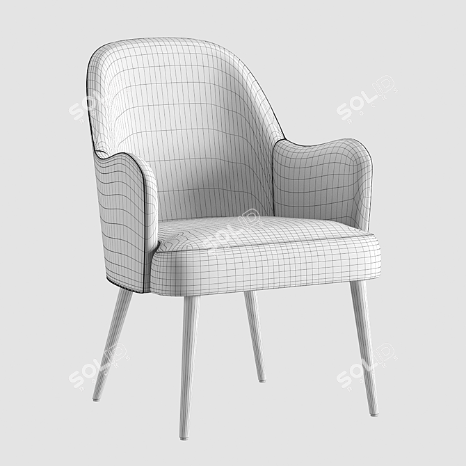  Beaufurn Bloom Armchair: Elegant, Comfortable, and Stylish 3D model image 2