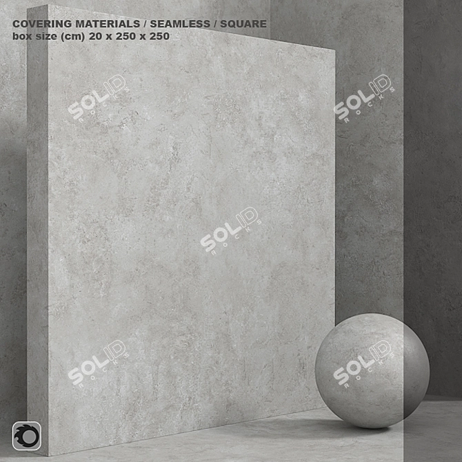 Seamless Concrete Plaster Set 3D model image 1