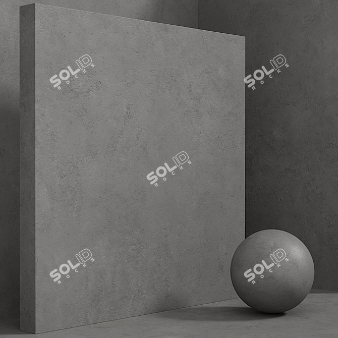 Seamless Concrete Plaster Set 3D model image 2