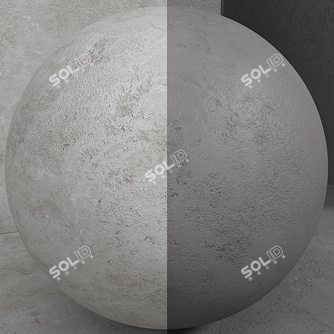 Seamless Concrete Plaster Set 3D model image 3