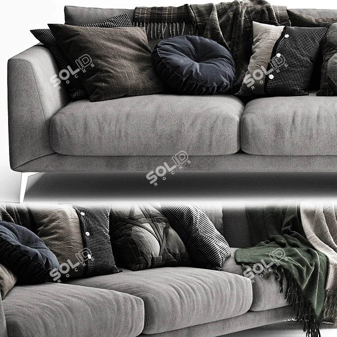 Scandi Set 3-Seater BoConcept Fargo 3D model image 2