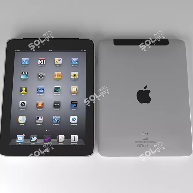 Enhanced Ipad One: Cellular Connection 3D model image 1