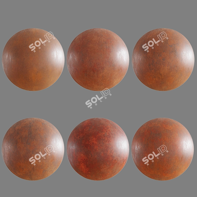 Corten Steel Textures - 6-Pack 4K 3D model image 12