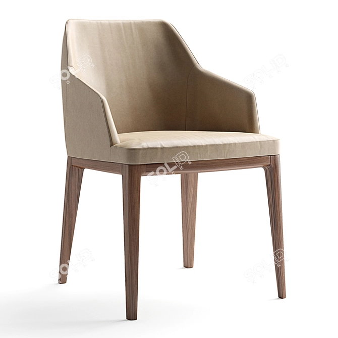 Amanda Comfort Chairs: Sleek and Stylish by Alivar 3D model image 1
