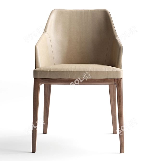 Amanda Comfort Chairs: Sleek and Stylish by Alivar 3D model image 2