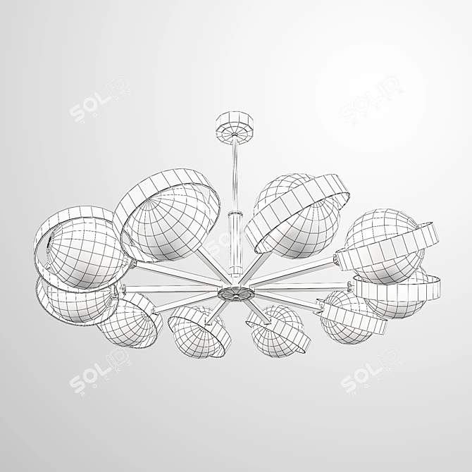 Kinetic Elegance: Kinesis 10 Globes 3D model image 2