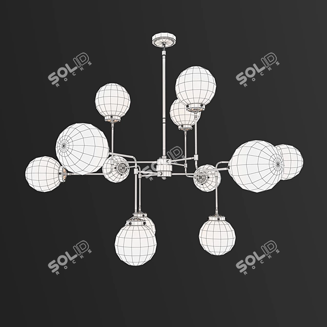 Mid-Century Parlor Chandelier 3D model image 2