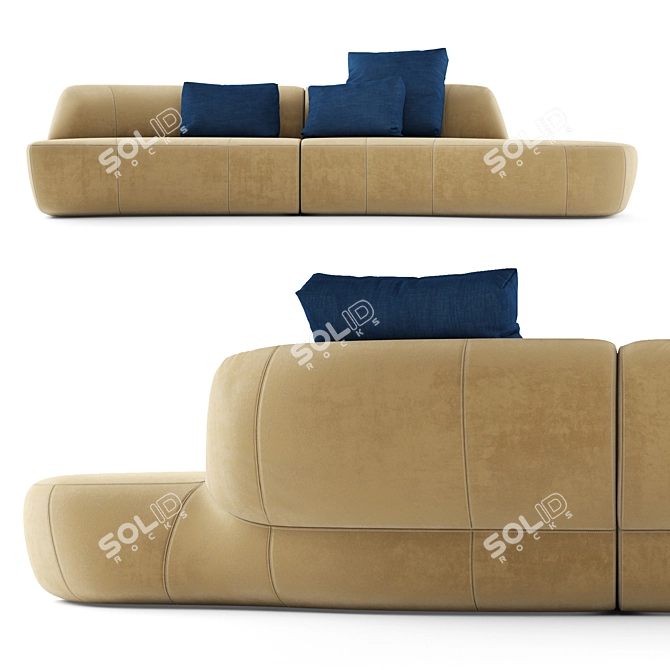 Modern Surf Sofa by Molteni & C 3D model image 1