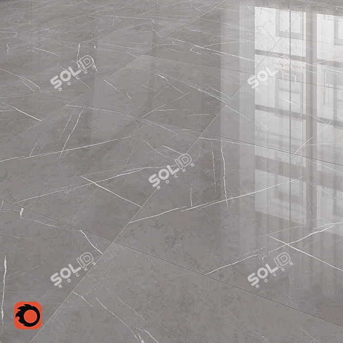 Royal Grey Marble Floor Tiles 3D model image 1