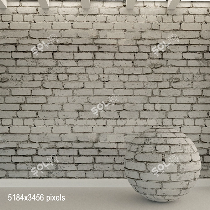 Vintage Brick Wall Material 3D model image 1