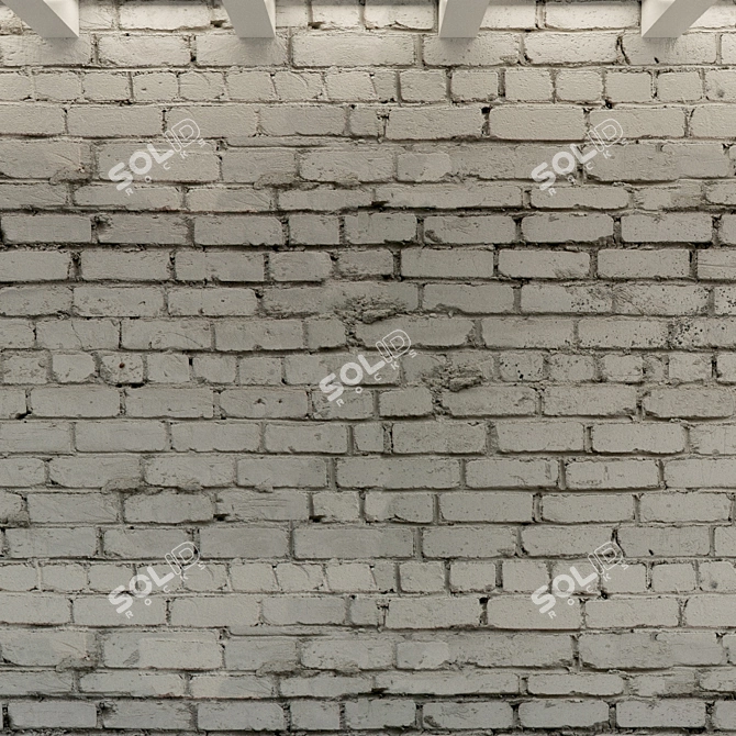 Vintage Brick Wall Material 3D model image 3