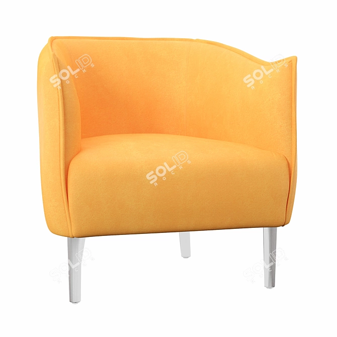 Modern Barrel Chair for Stylish Comfort 3D model image 2