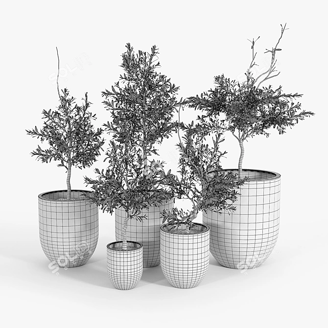 Rustic Neo Planters: Stylish and Functional 3D model image 3