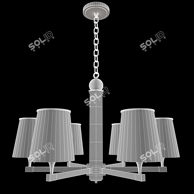 Elegant Charlotte 8 Chandelier 3D model image 2