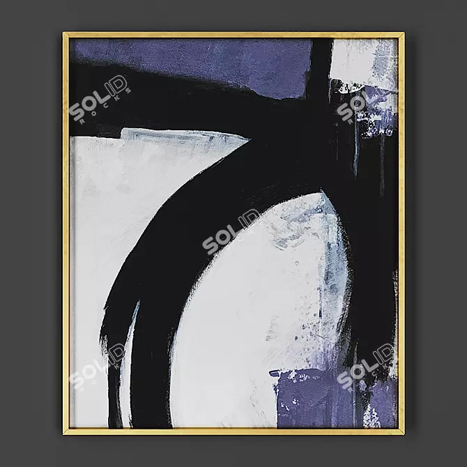 Elegant Frame for Artworks 3D model image 1