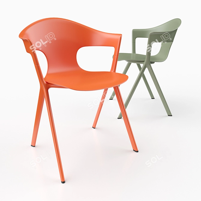 Sleek and Stylish Allermuir Axyl Chair 3D model image 1