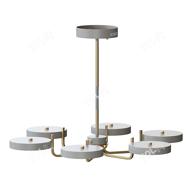 Scandinavian Style LED Chandelier: Lampatron TAVIS 6 3D model image 2
