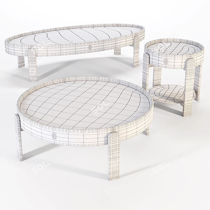 FormItalia Kean Coffee Tables - Elegant and Versatile 3D model image 3