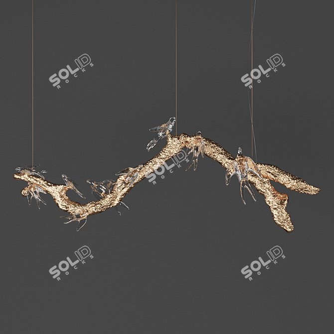 Serip Voa Chandelier - Elegant and Striking 3D model image 1