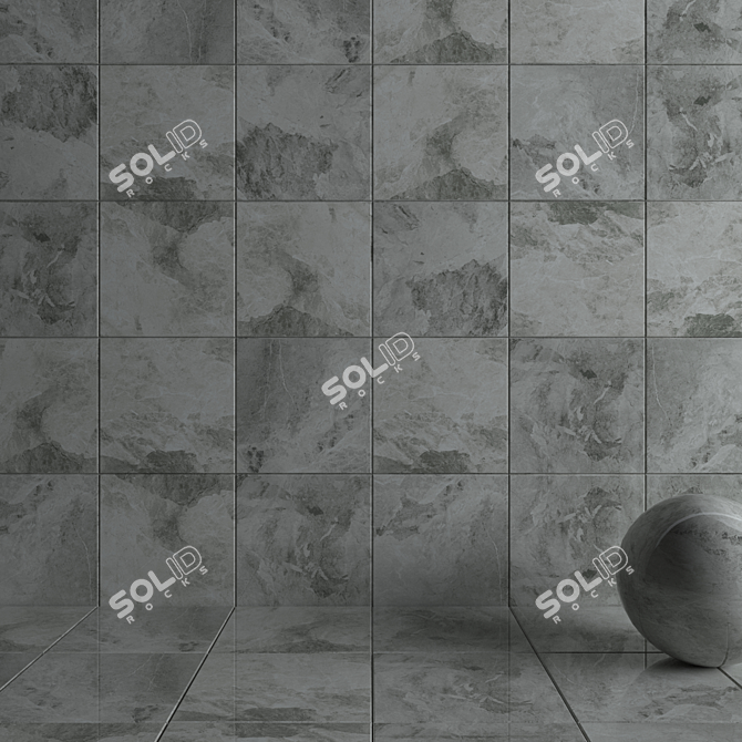 Silver Multi-Texture Wall Tiles 3D model image 3