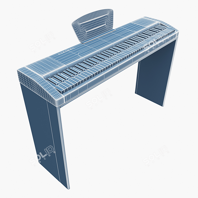 Elegant Grand Piano 3D model image 3