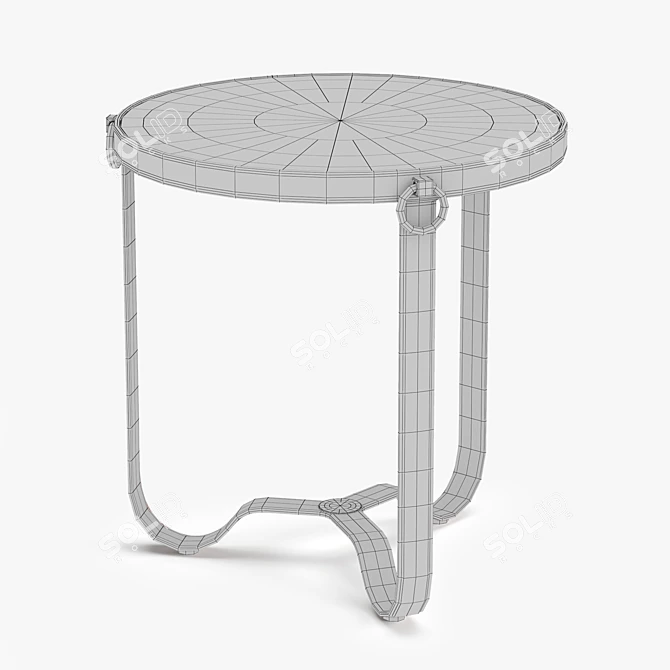 Elegant Leather Eichholtz Side Table 3D model image 3