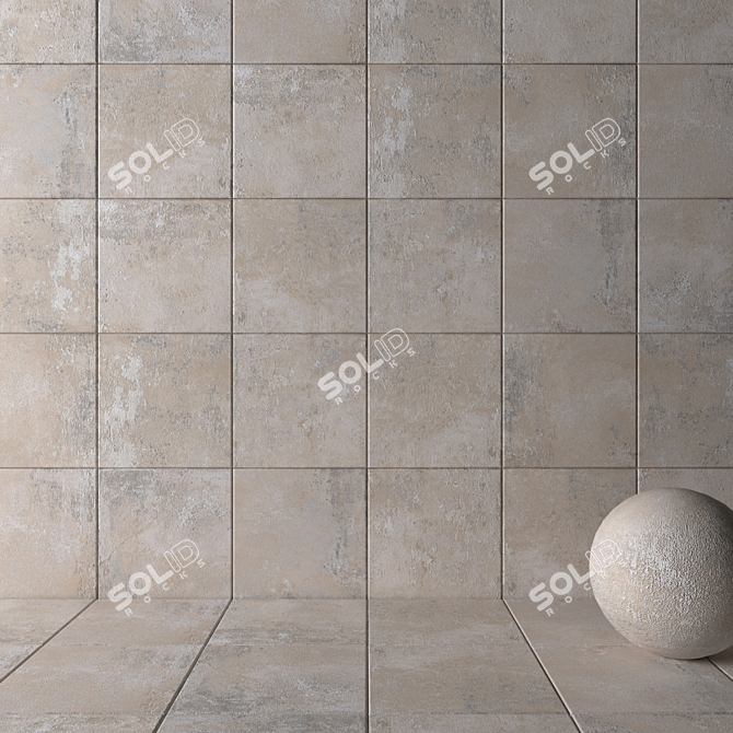 Ghost Clay Wall Tiles 3D model image 2