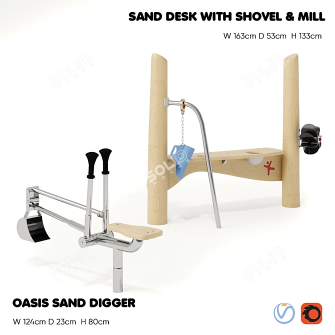 Kompan Sand Play Equipment 3D model image 1