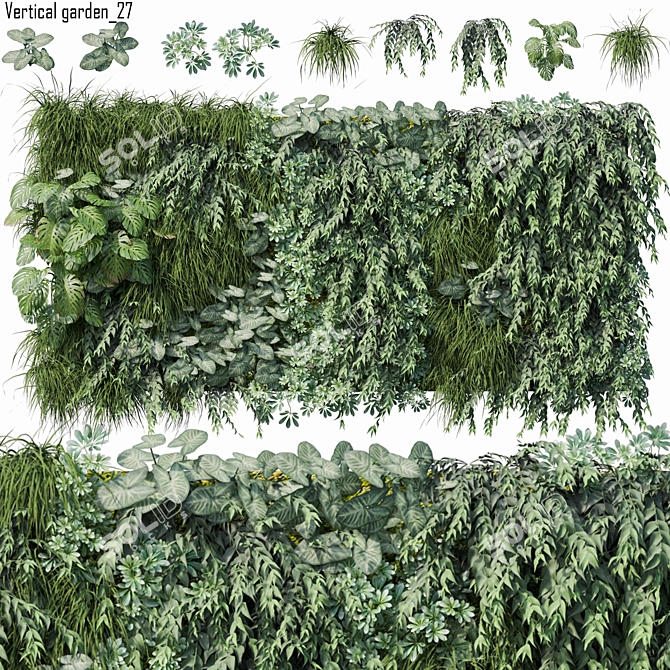 Greenery Oasis: Vertical Garden 27 3D model image 1