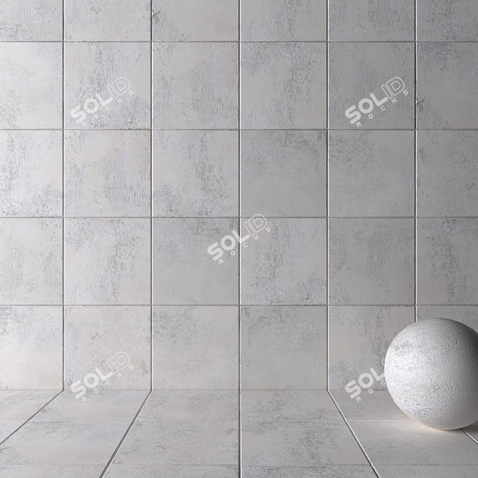 Ivory Wall Tiles: HD, Multi-Texture 3D model image 2