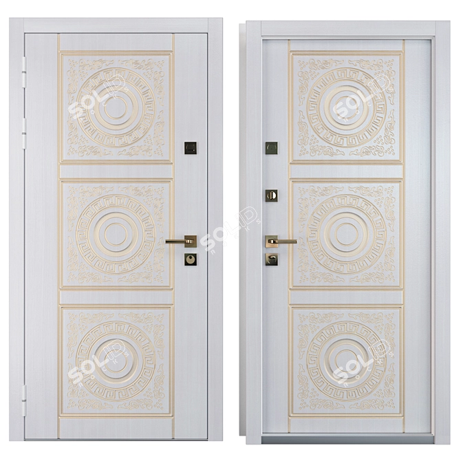 Bezha 6 Metal Entrance Door: Your Perfect Frame 3D model image 3