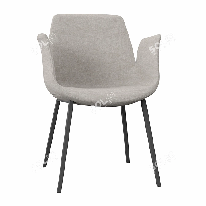 Elegant Aldergrove Dining Chair 3D model image 1