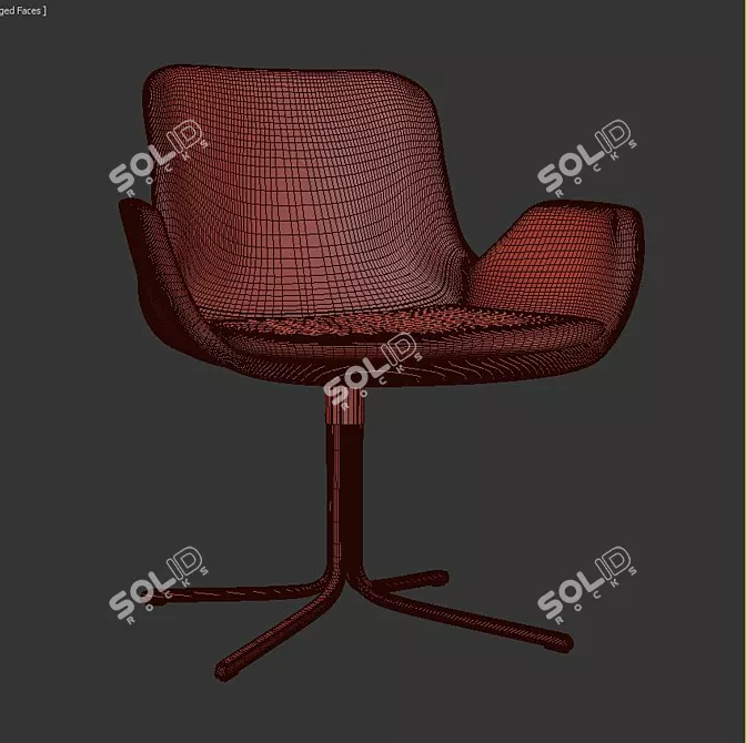 Serena Swivel Chair: Elegant Comfort 3D model image 3