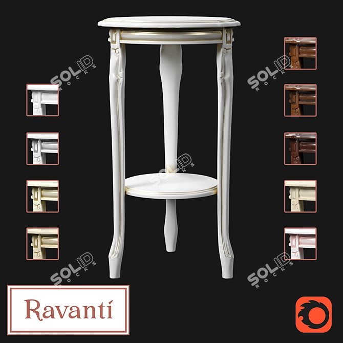 Ravanti Flower Stand No. 8/1 - Elegant and Versatile 3D model image 1