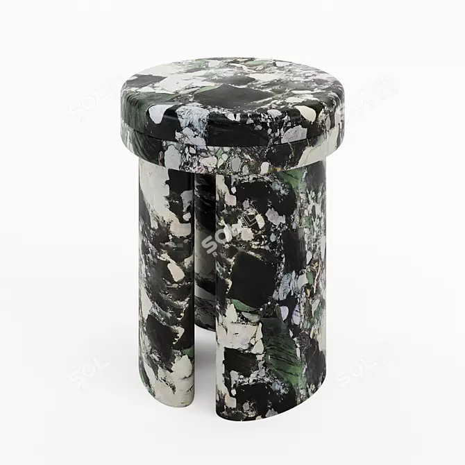 Francesco Balzano Dolce Stool: Timeless Elegance 3D model image 1