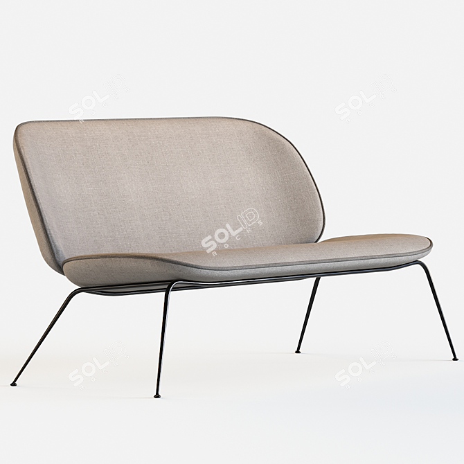 Gubi Beetle: Stylish Sofa with Metal Legs 3D model image 2