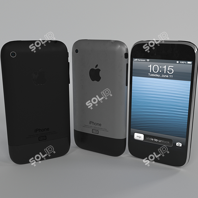 Vintage Apple iPhone 2G: Classic Design 3D model image 1