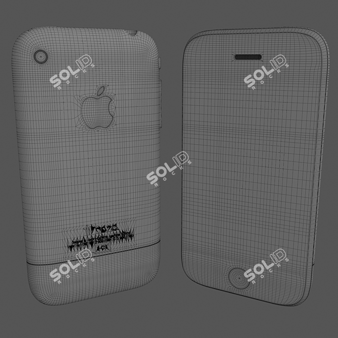 Vintage Apple iPhone 2G: Classic Design 3D model image 2