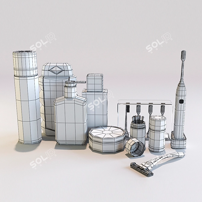 Gentleman's Bathroom Set 3D model image 3