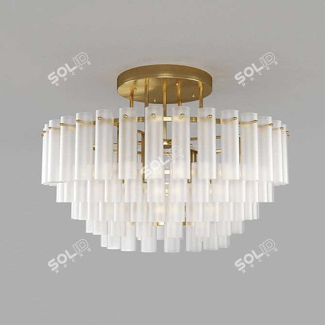 Golden Iceberg Pendant Light 3D model image 1