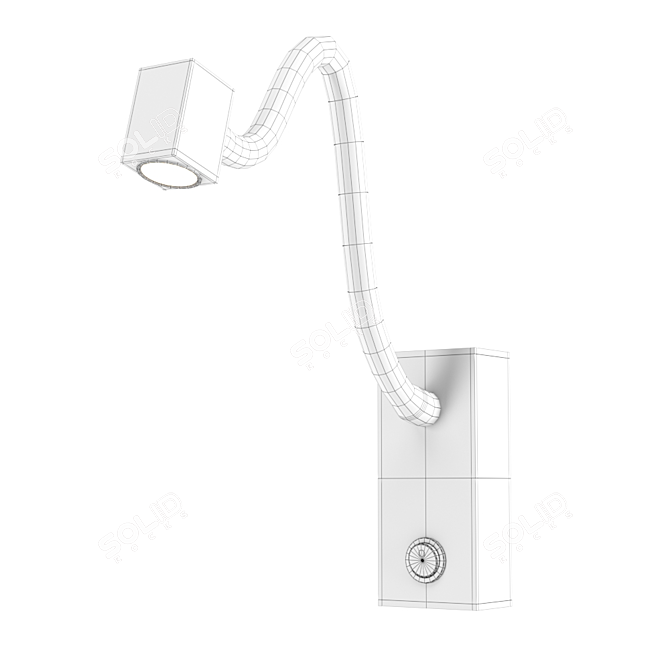 BOAVISTA LED Sconce 6048-6049: Warm White Light, Aluminum Shade 3D model image 2