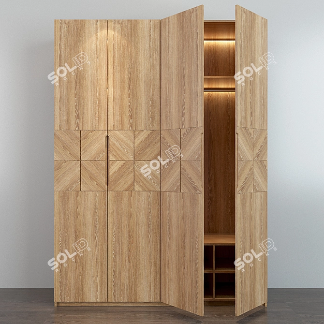 Modern Wardrobe: Stylish and Functional 3D model image 1