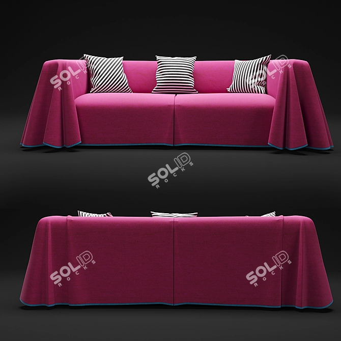 Modern & Stylish Cape Sofa 3D model image 1