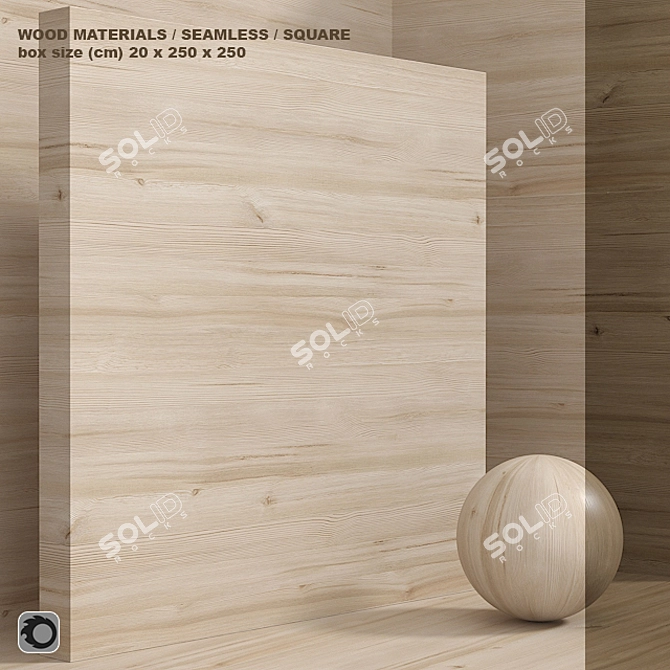 Seamless Wood Pine Set - 77 3D model image 1