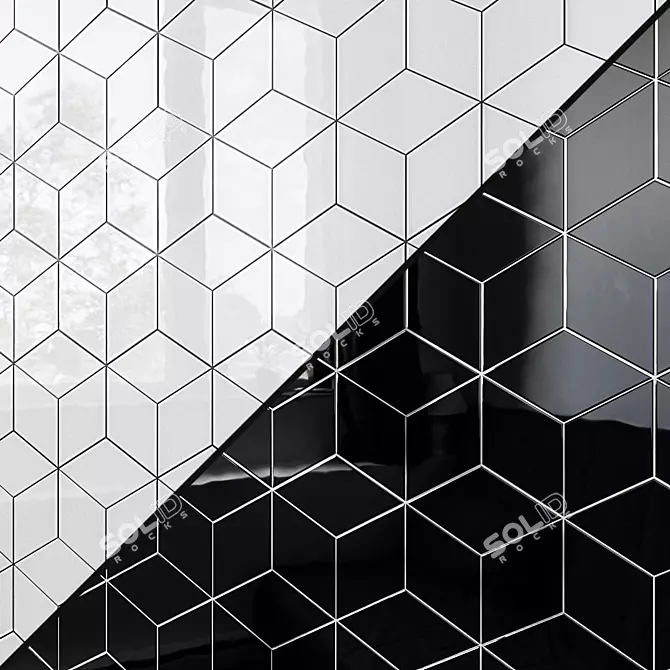 EQUIPE RHOMBUS Wall Tile: Bold Colors, Modern Design 3D model image 1