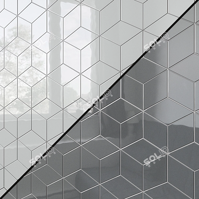 EQUIPE RHOMBUS Wall Tile: Bold Colors, Modern Design 3D model image 2