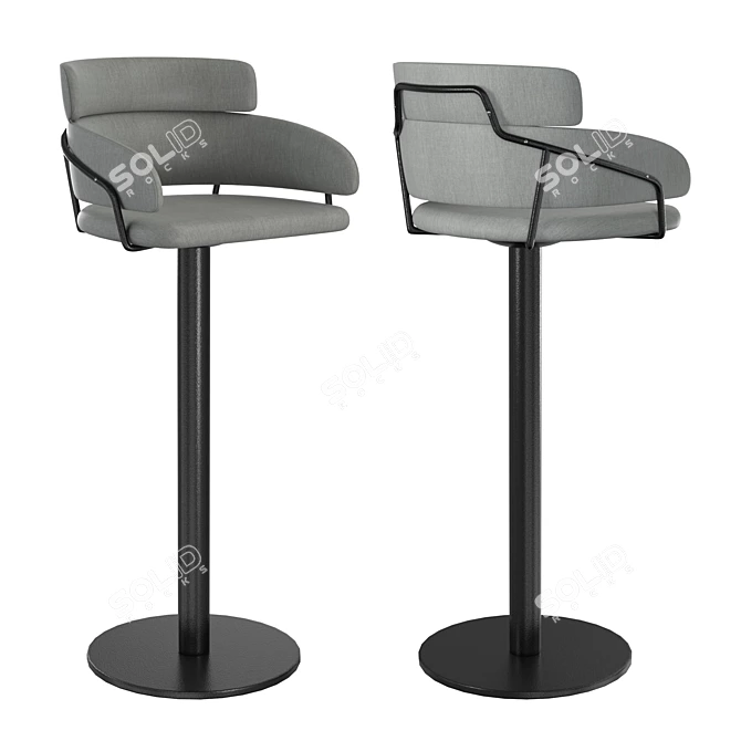 Sleek Custom Barstool - 2011 Design 3D model image 1